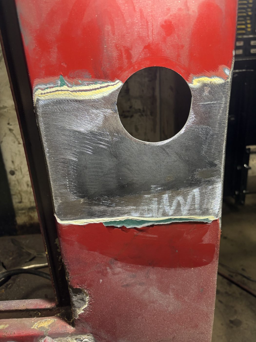 Finished replacement panel with custom cut-out detail